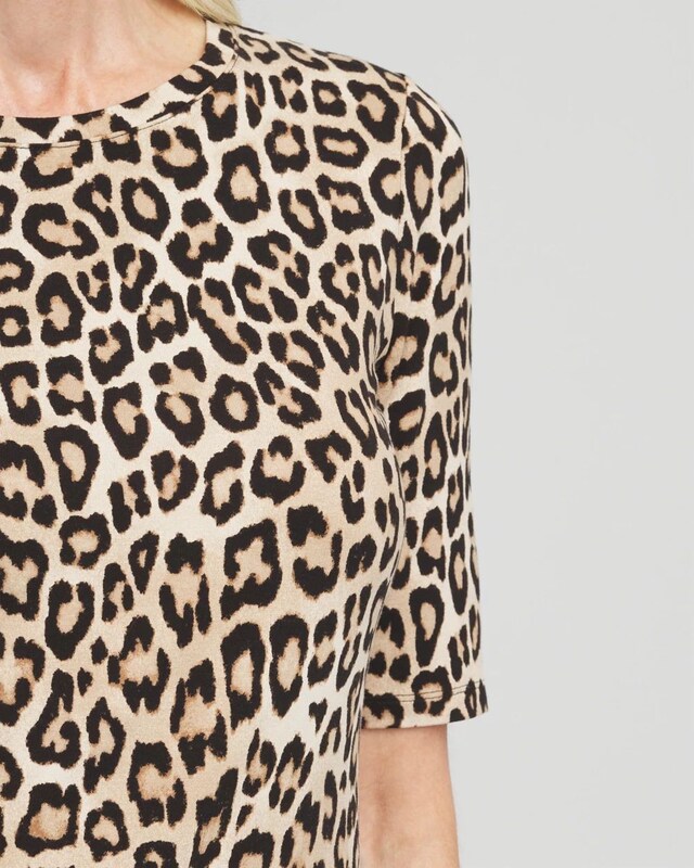 The Touch of Cool Leopard Elbow Sleeve Layering Tee - image 4